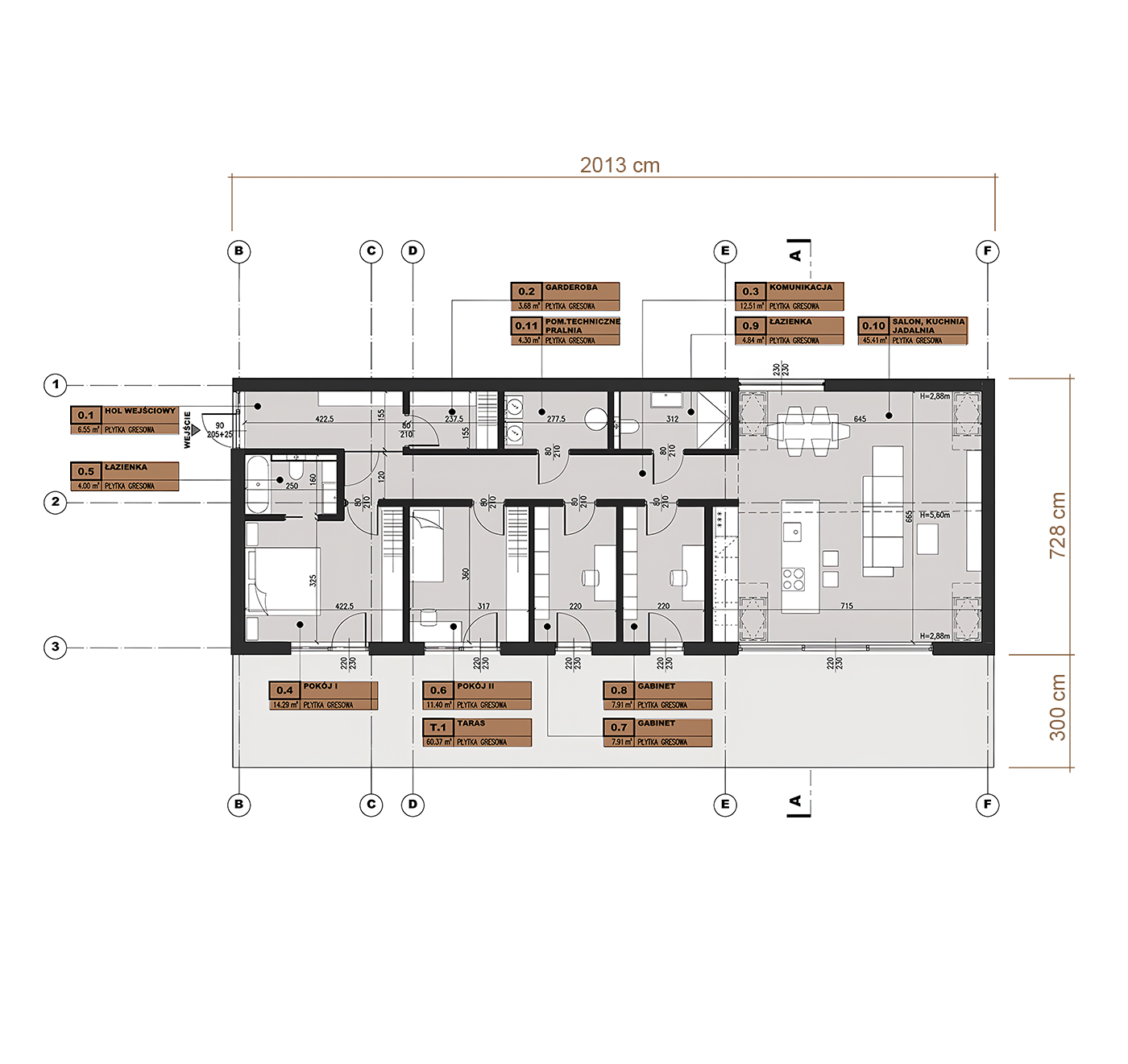 Rzut: Parter domu Modulo v_8